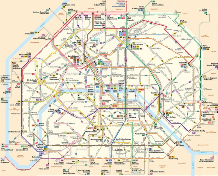 Paris City Map Printable