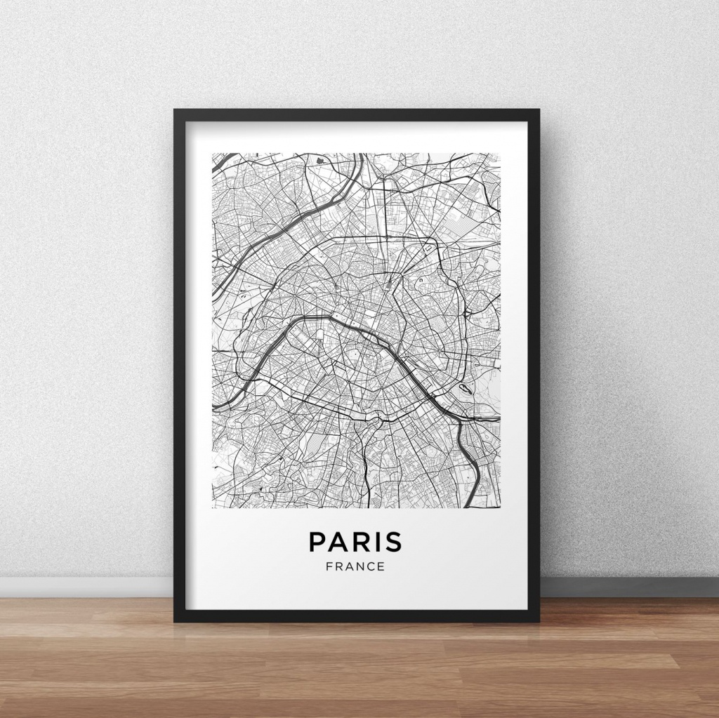 Paris Map Print, Paris Map Download, City Map Paris, Paris Street - Printable City Maps
