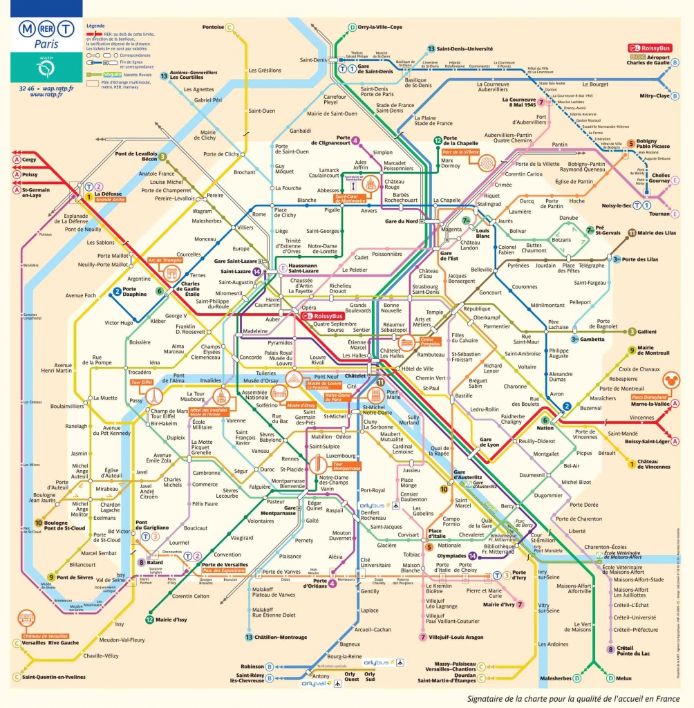 Printable Paris Metro Map