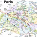 Paris Metro Map With Main Tourist Attractions   Printable Paris Metro Map
