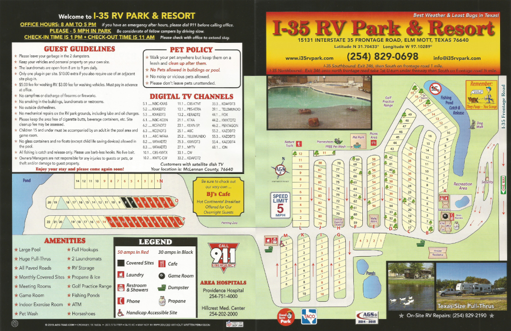 Park Map I 35 Rv Park Texas Rv Parks Map 