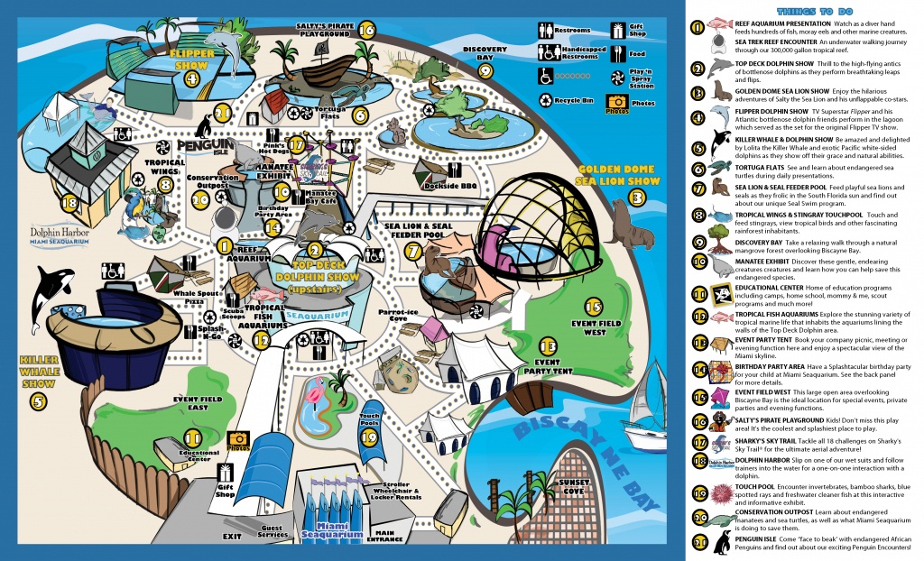 Park Map | Miami Seaquarium - Florida Aquarium Map