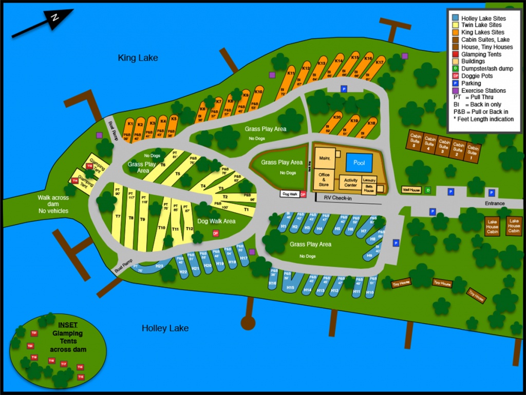 Park Map - Twin Lakes Camp Resort - Florida Rv Camping Map