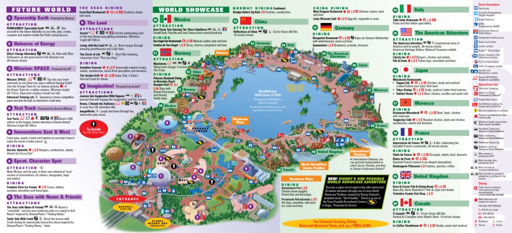 Park Maps 2009 - Photo 2 Of 4 - Epcot Florida Map