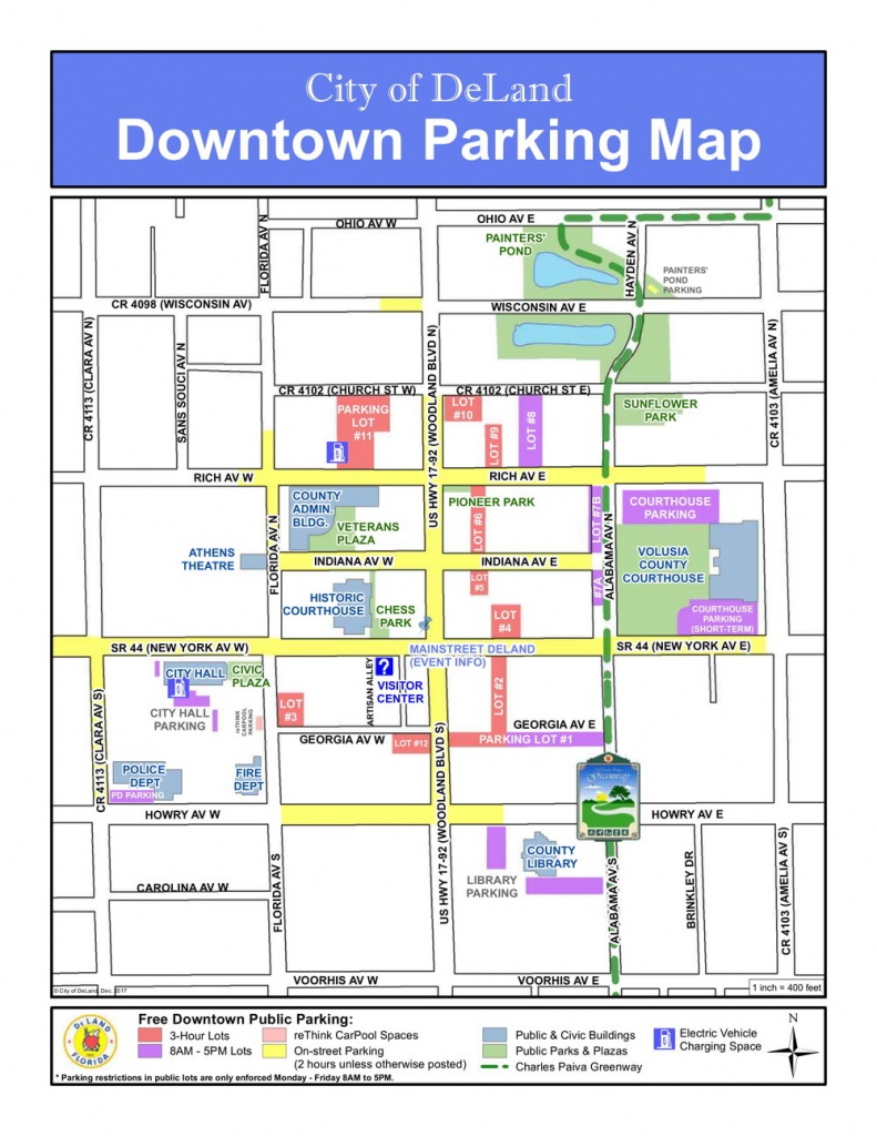 Parking Map - Deland Florida Map