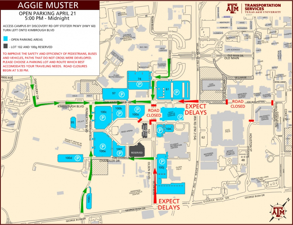 Parking Map Tamu | Dehazelmuis - Texas A&amp;amp;m Parking Map