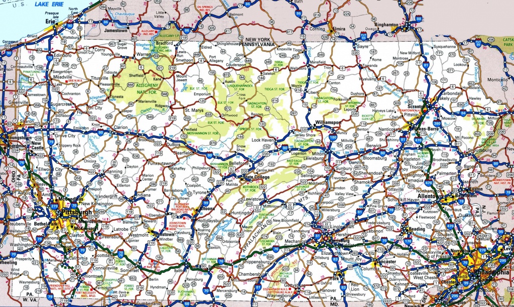 Printable Road Map Of Pennsylvania Free Printable Maps