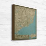 Pensacola Florida City Street Map Print, Pensacola City Map Print   Printable Map Of Pensacola Florida