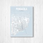 Pensacola Florida Street Map Map Of Pensacola Map Print Of | Etsy – Printable Map Of Pensacola Florida