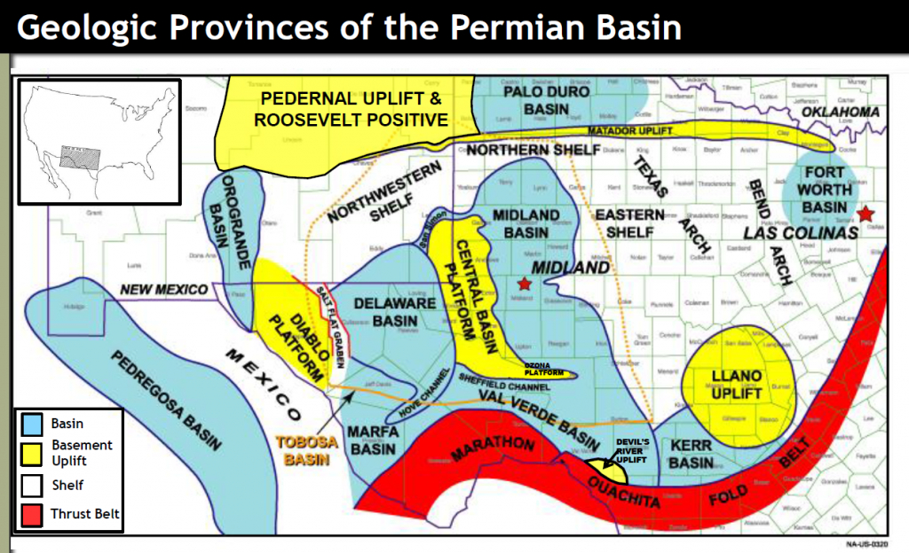 Permian Basin Overview - Maps - Geology - Counties - Permian Basin Texas Map