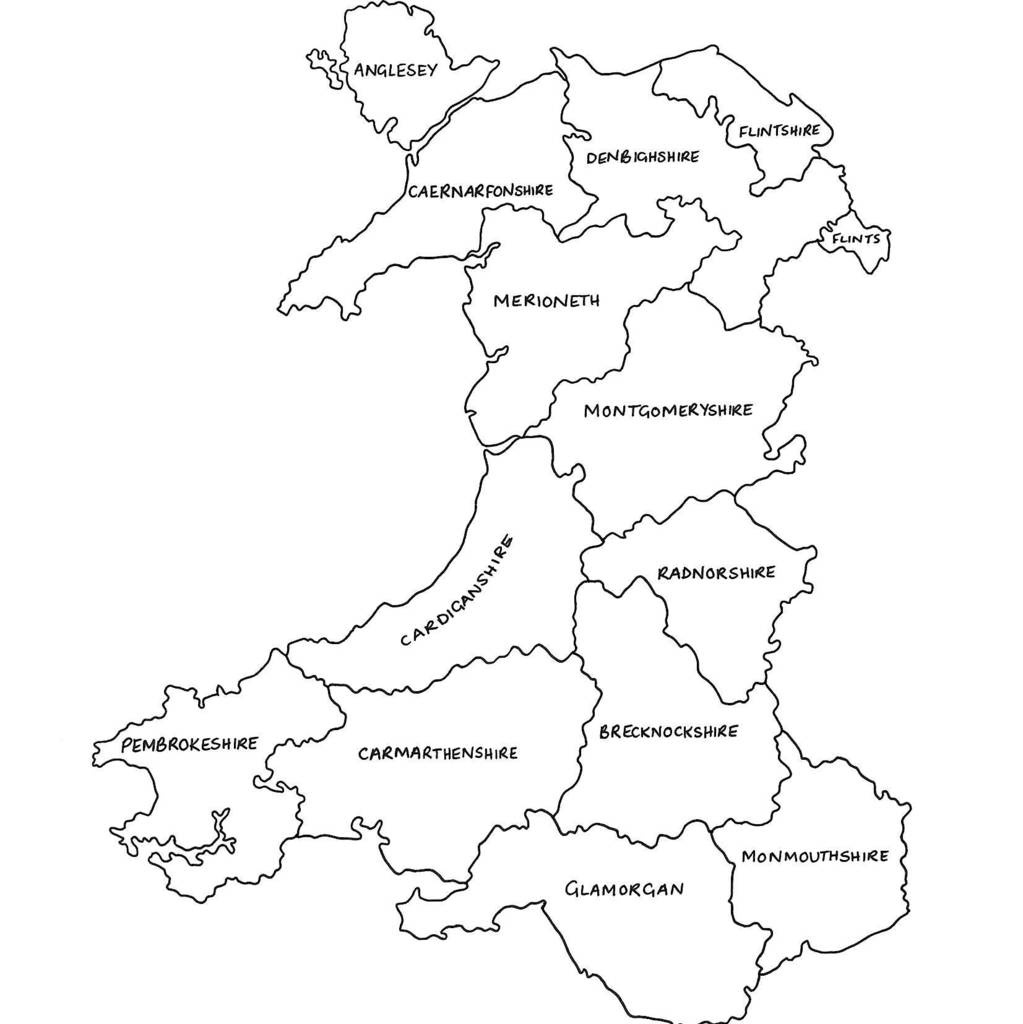 Printable Map Of Wales UK