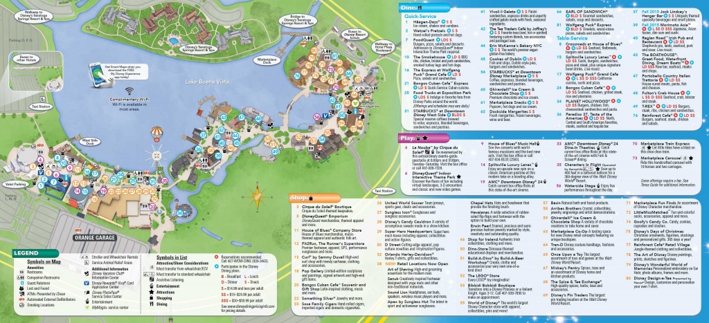 Photos - New Downtown Disney Guide Map Includes Disney Springs Name - Disney World Florida Map 2018