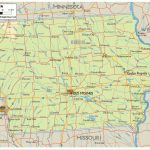 Physical Map Of Iowa   Ezilon Maps   Printable Iowa Road Map