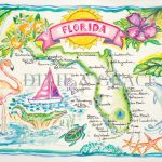 Pinann Bazzell On Florida Sunshine | Watercolor Map, Watercolor   Watercolor Florida Map