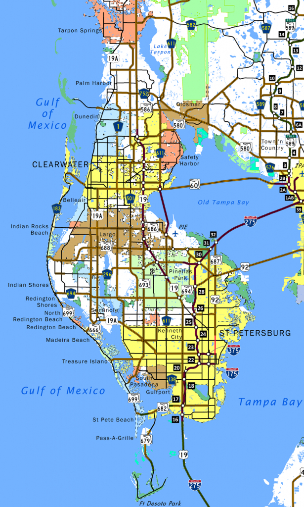 Pinellas County - Aaroads - Bay Pines Florida Map