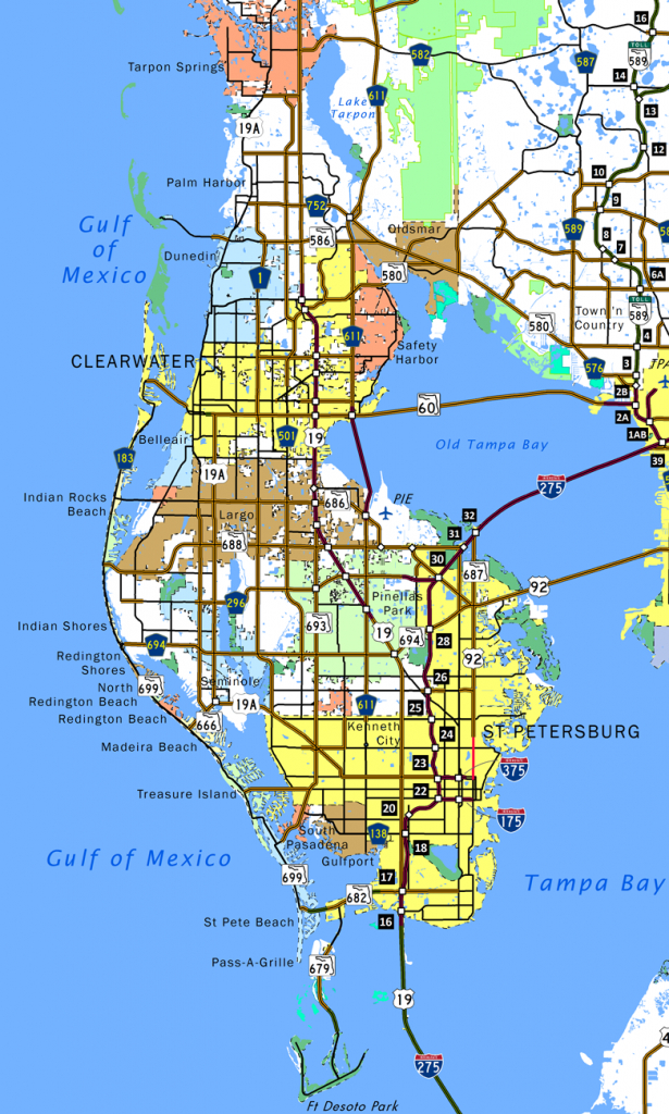 Pinellas County - Aaroads - Safety Harbor Florida Map