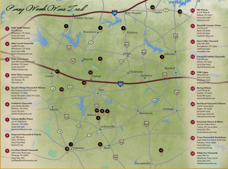 Hill Country Texas Wineries Map