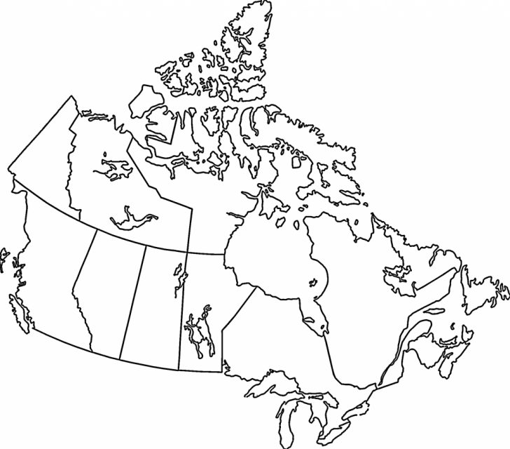Printable Blank Map Of Canada