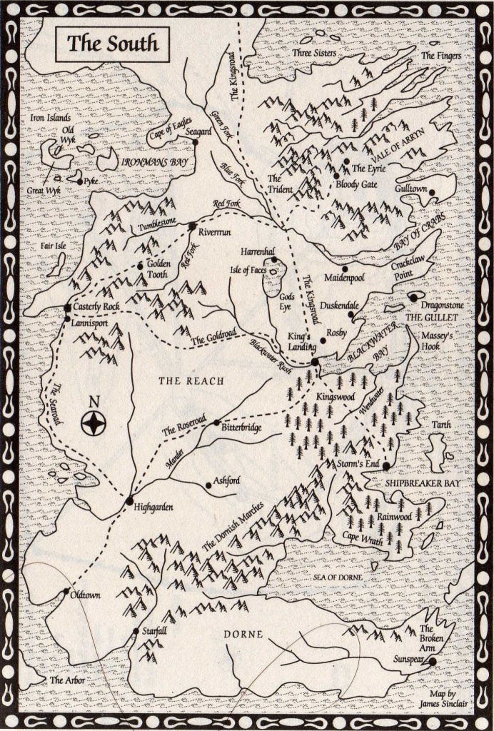Free Printable Map Of Westeros