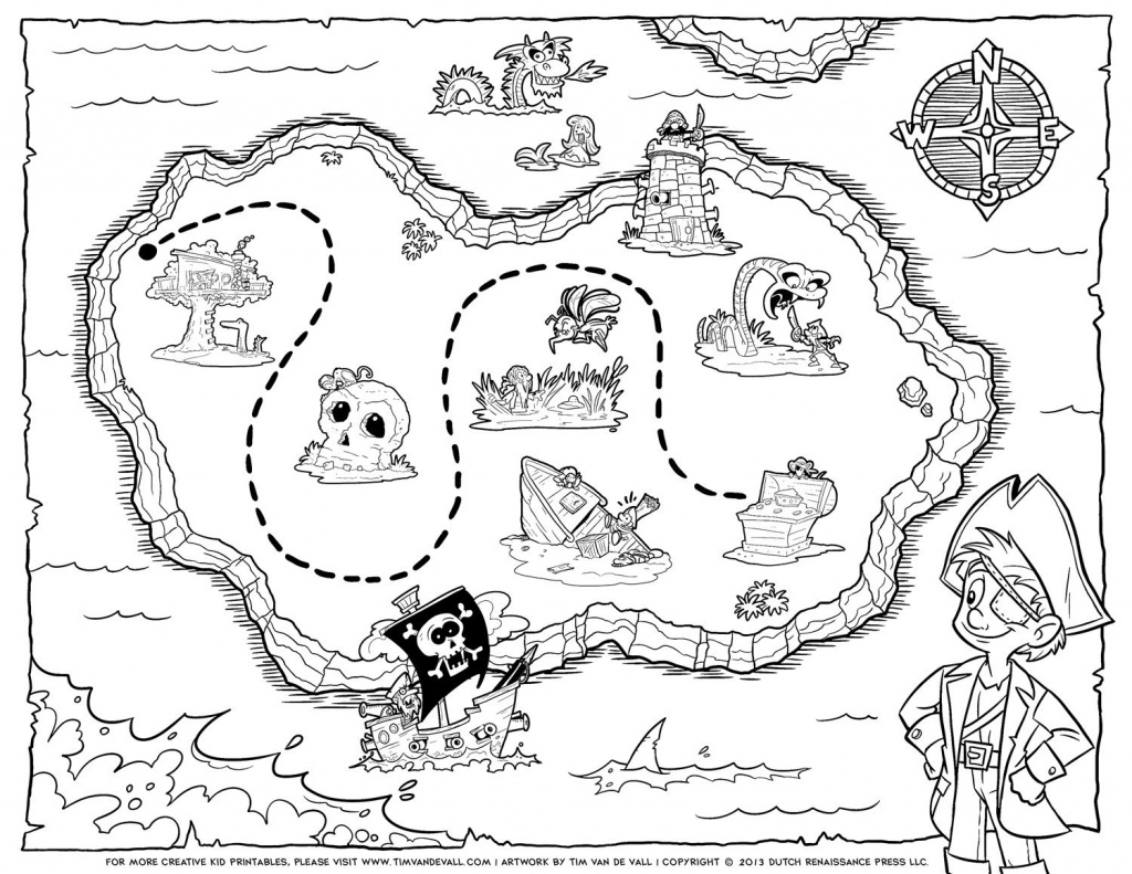 Pirate Treasure Map Coloring Pages | Pre-K Stuff | Pirate Maps - Printable Pirate Maps To Print