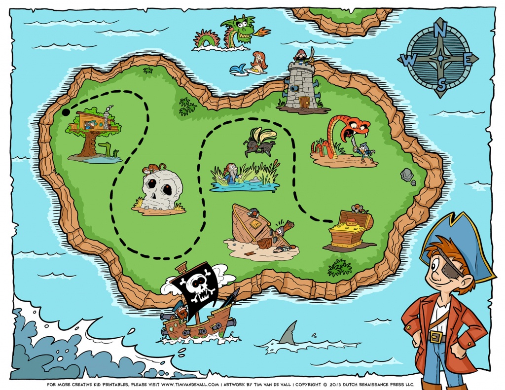 Blank Treasure Map Templates For Children - Printable Pirate Map | Free ...