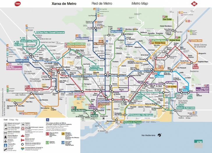 Barcelona Metro Map Printable