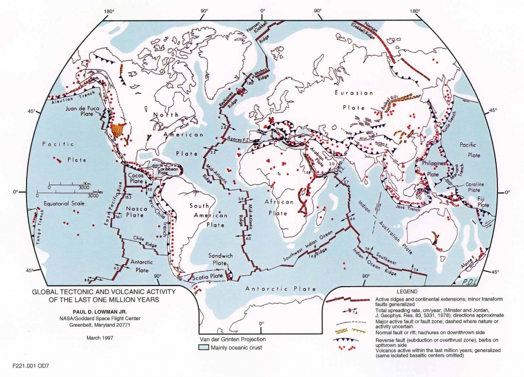 Plate Tectonics Map - Plate Boundary Map - World Map Tectonic Plates Printable