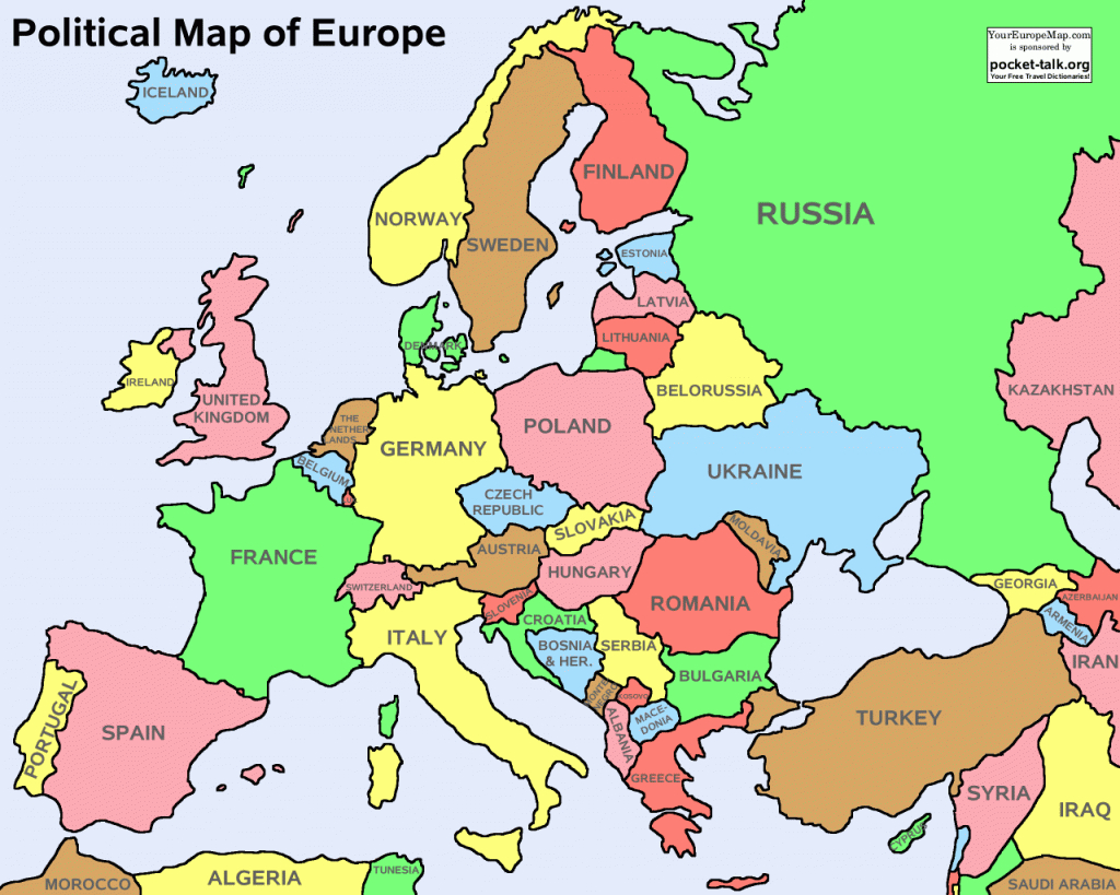Political Map Of Europe - Free Printable Maps - Printable Political Map Of Europe