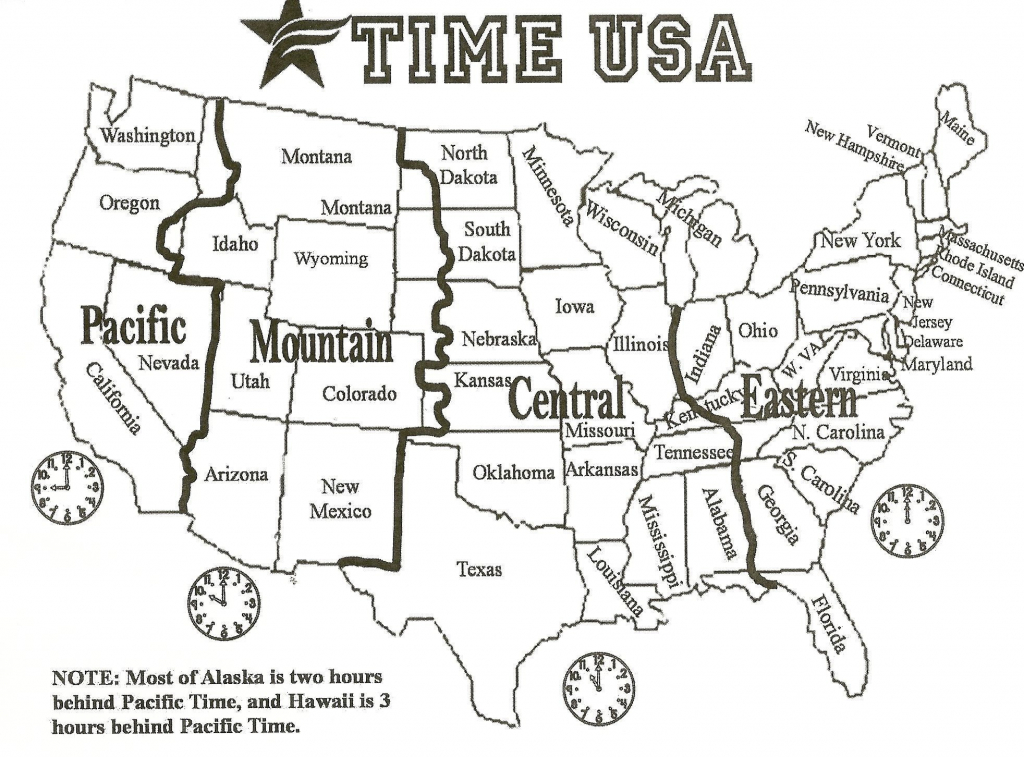 Political Map Of The Us 1964 1964 New Printable Map United States - Printable Us Timezone Map With State Names