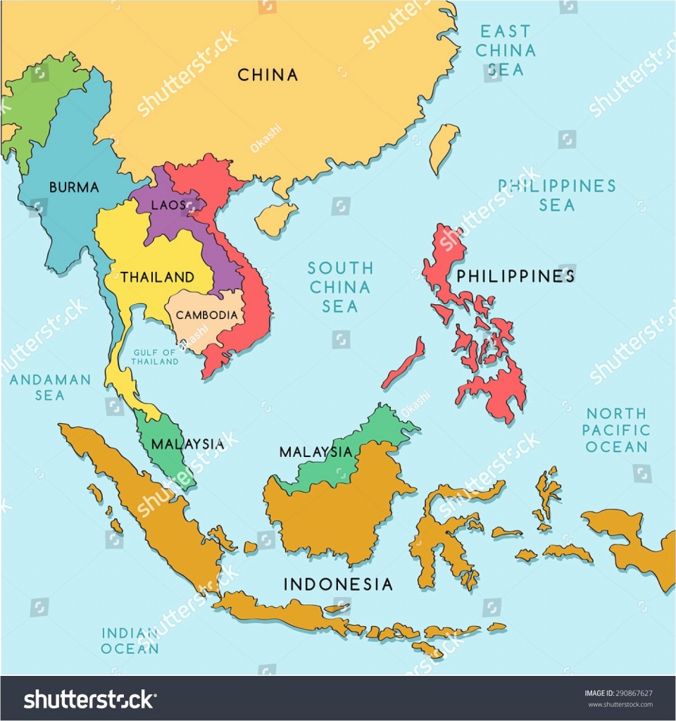 Political Map Southeast Asia New Printable Map South East Asia - Printable Map Of Southeast Asia