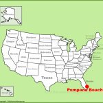 Pompano Beach Location On The U.s. Map   Pompano Florida Map