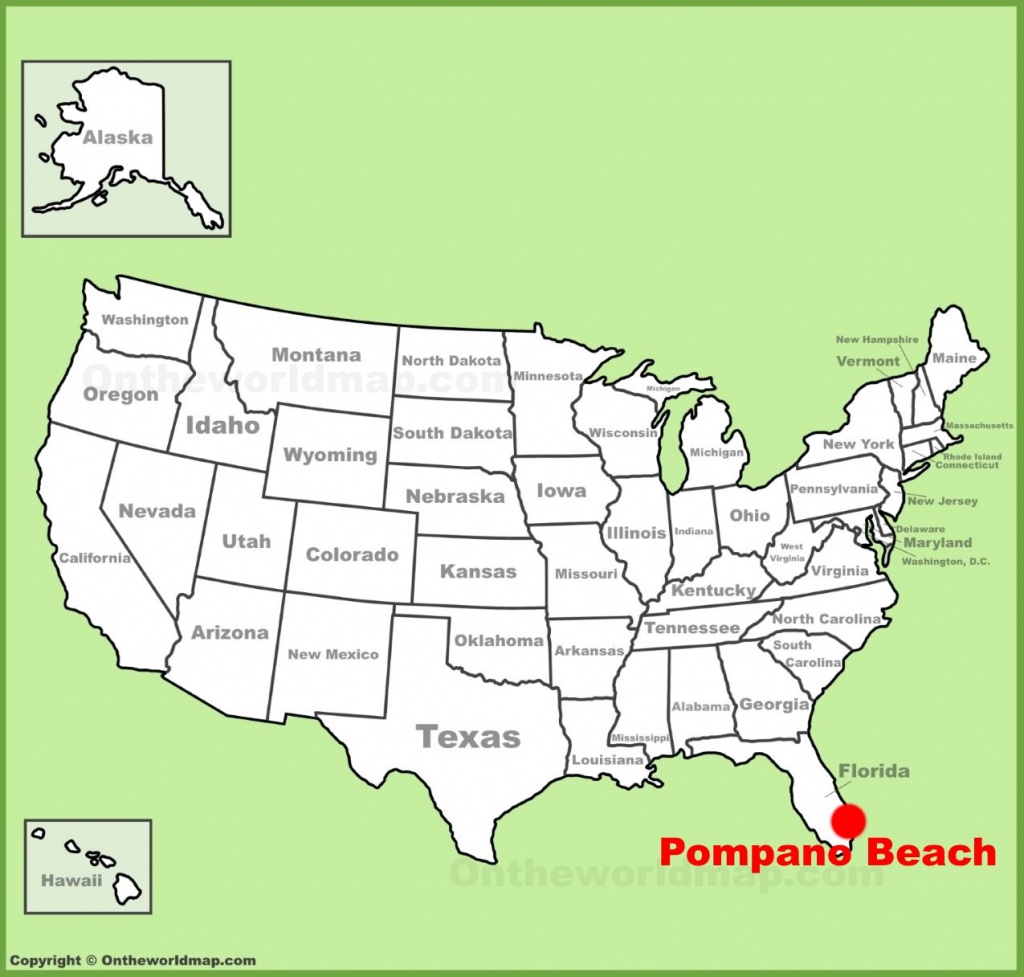 Pompano Beach Location On The U.s. Map - Pompano Florida Map