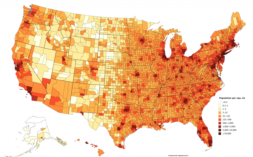 us population density map by state