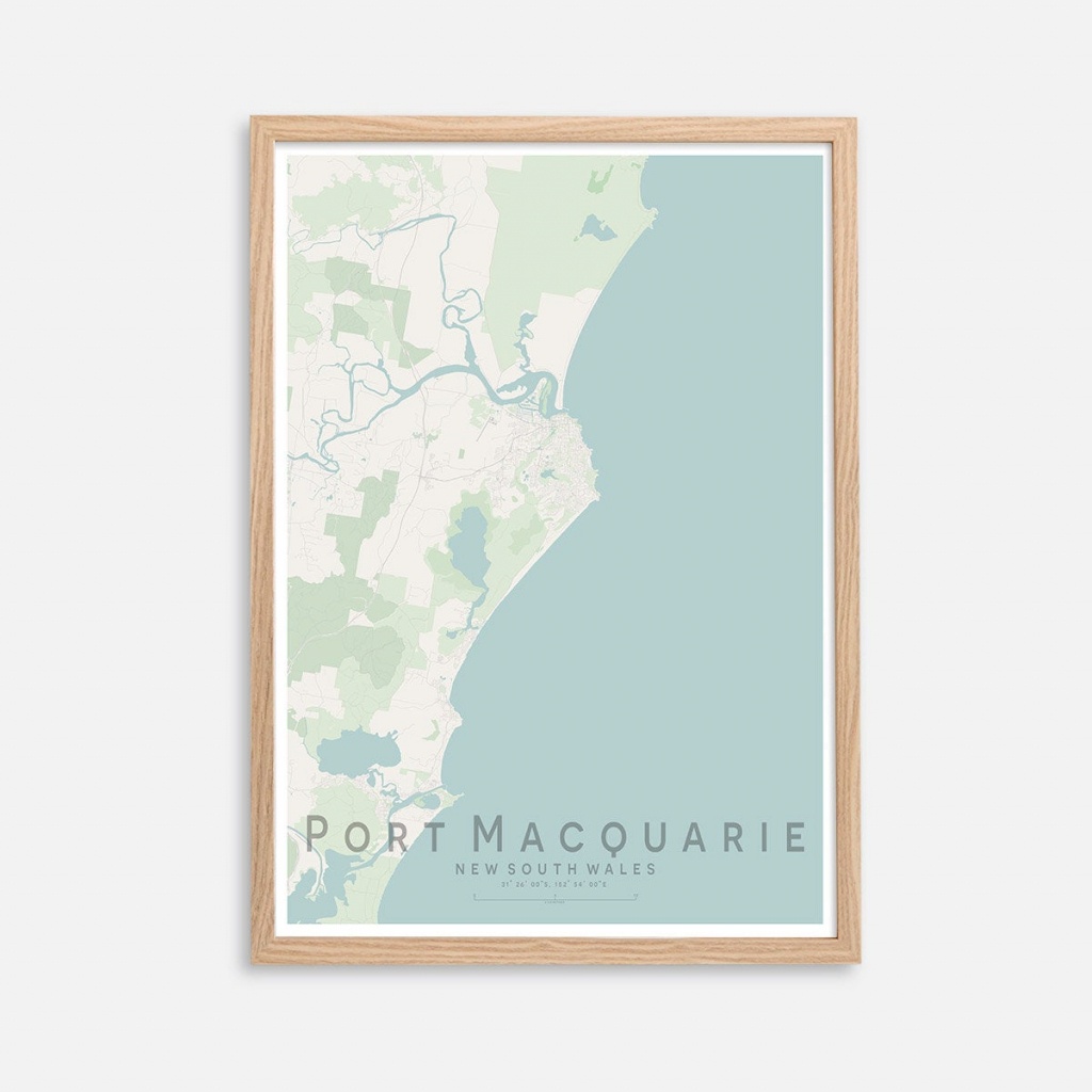 Port Macquarie Qld City Street Map Print Wall Art Poster | Etsy - Printable Street Map Of Port Macquarie