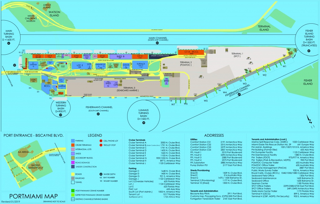 Portmiami - Cruise Terminals - Miami-Dade County - Map Of Carnival Cruise Ports In Florida
