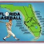 Postcard Of Florida Spring Training Baseball Stadium Map / Hippostcard   Florida Spring Training Map