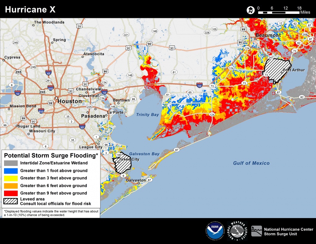 Niceville Florida Map Free Printable Maps   Potential Storm Surge Flooding Map Niceville Florida Map 