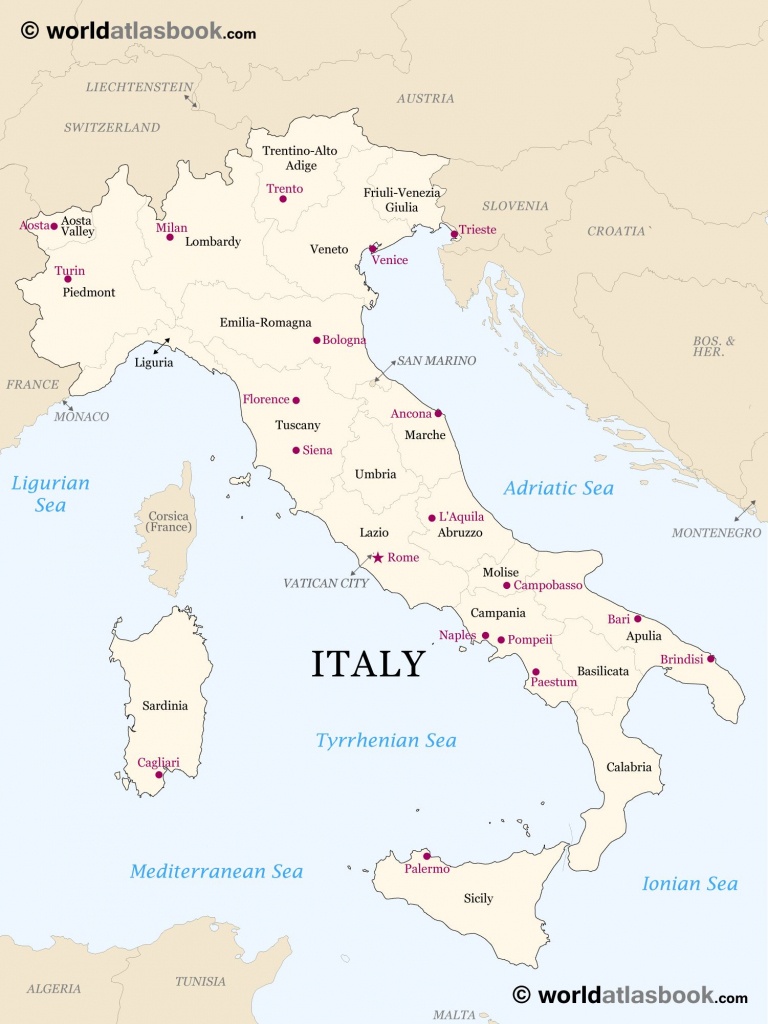 Praiano In 2019 | Italy Trip 2018 | Italy Map, Map Of Italy Regions - Printable Map Of Italy