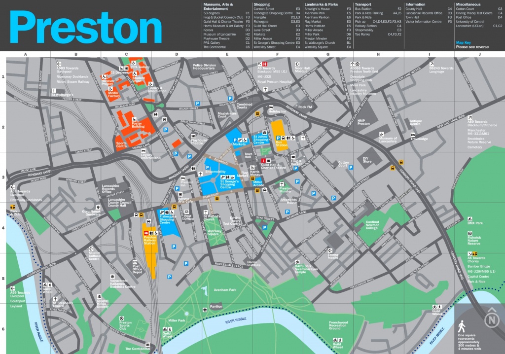 Preston Tourist Map - Blackpool Tourist Map Printable
