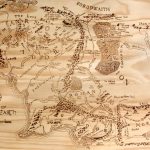 Print Of Hand Burned Map Of Middle Earth Wood Burn | Etsy   Printable Map Of Middle Earth