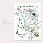 Print Your Own Colour Wedding Or Party Illustrated Map   How To Create A Printable Map For A Wedding Invitation