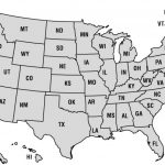 Printable 50 States Map United And A List Of Us   Printable 50 States Map