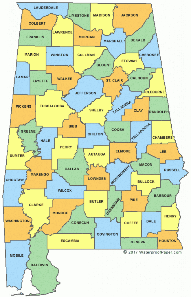 Printable Alabama Maps | State Outline, County, Cities - Printable Map Of Alabama