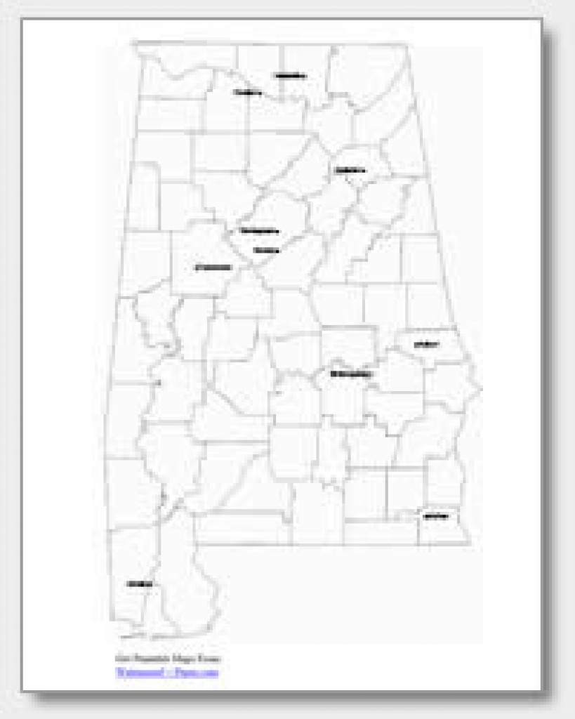 Printable Alabama Maps | State Outline, County, Cities - Printable Map Of Alabama