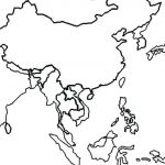 Printable Blank Map Of Asia Coloring Pages For Kids And World Page   Blank Map Of Asia Printable