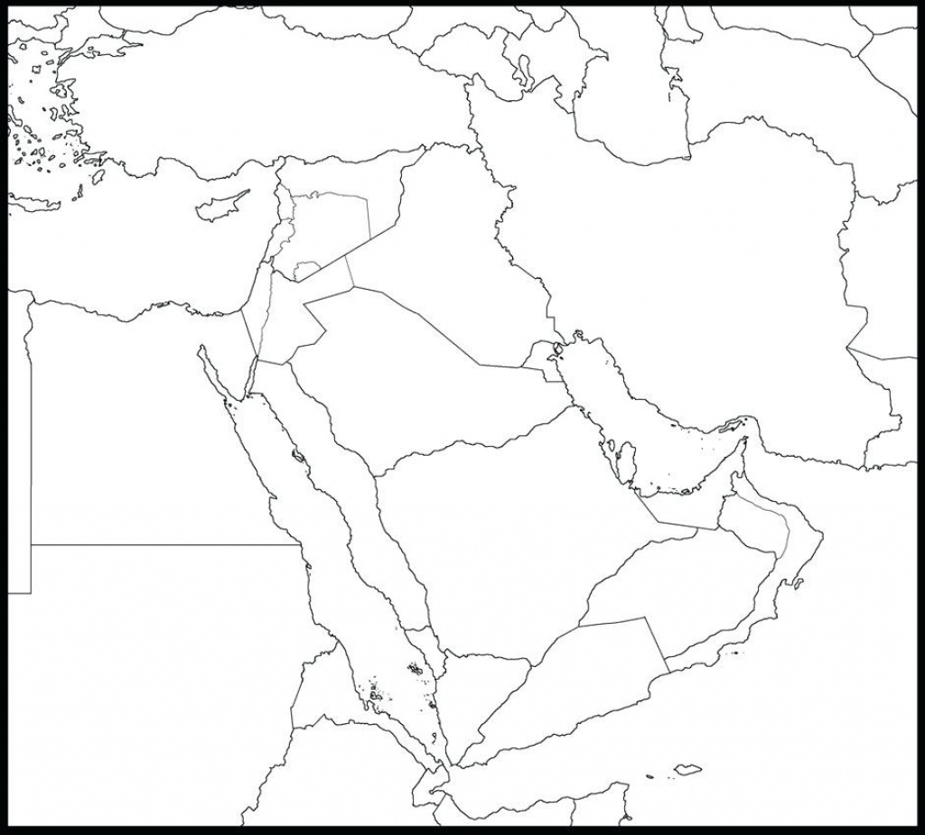 Printable Blank Map Of Middle East Free Printable Maps