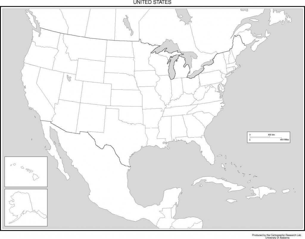 Printable-Blank Us And Mexico Map | Crafts | Map Outline, Map - Us Map With Scale Printable