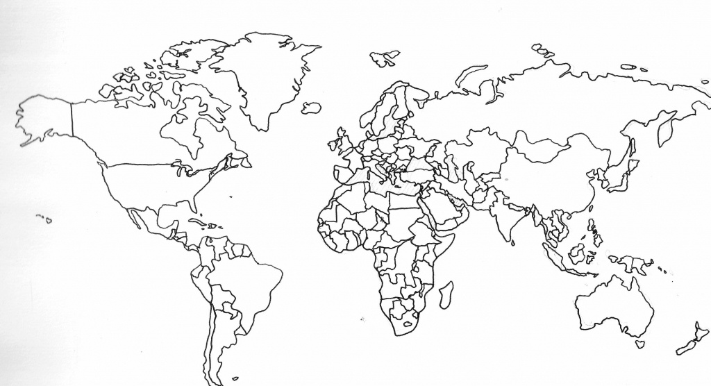 Blank World Map Byu As Unlabeled Pdf New Outline Transparent B1B ...