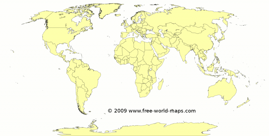 Printable Blank World Maps | Free World Maps - World Map Printable A4