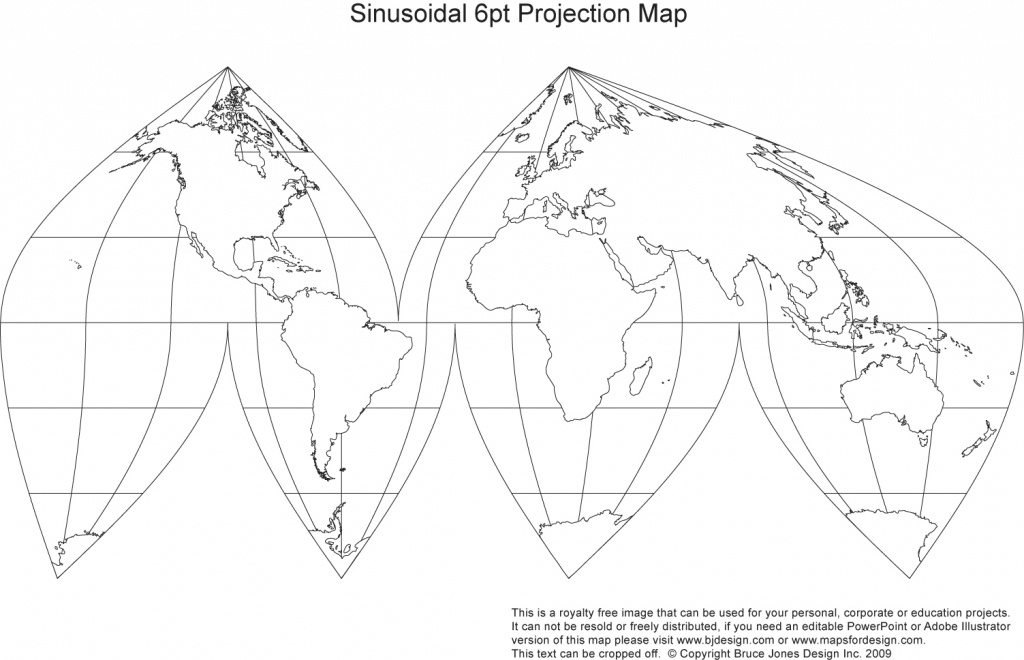 Printable, Blank World Outline Maps • Royalty Free • Globe, Earth - Flat Map Of World Printable